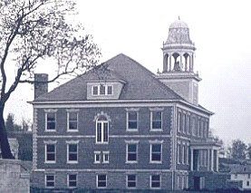 Black and White Photo of Fancher Hall at Houghton University