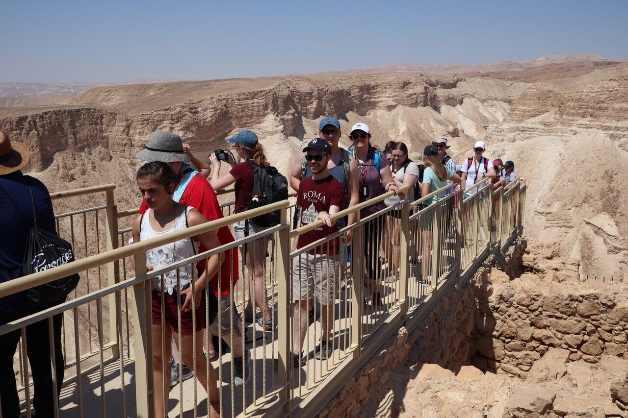 Students participate in Israel experience.