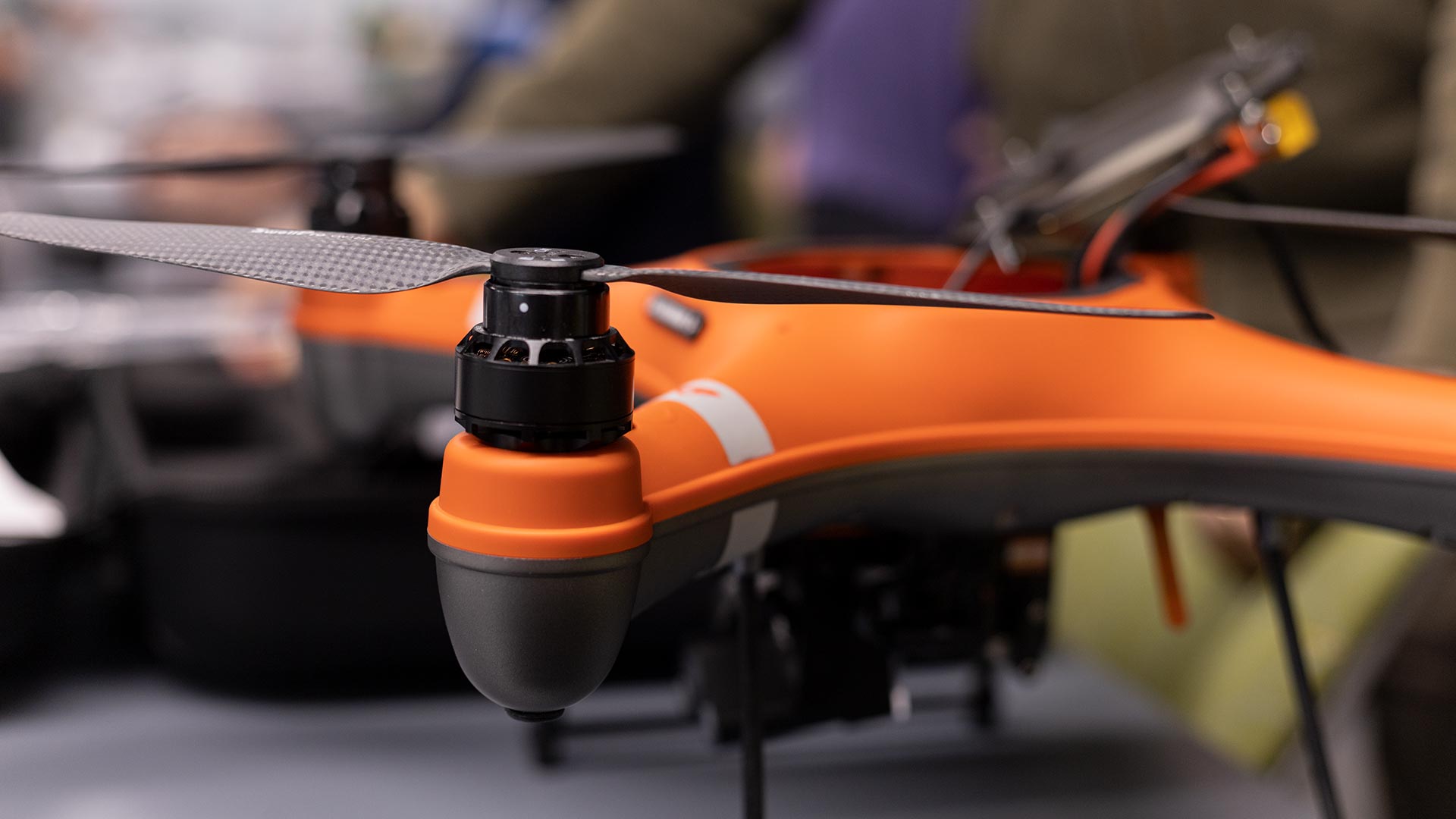 drone sitting on work table