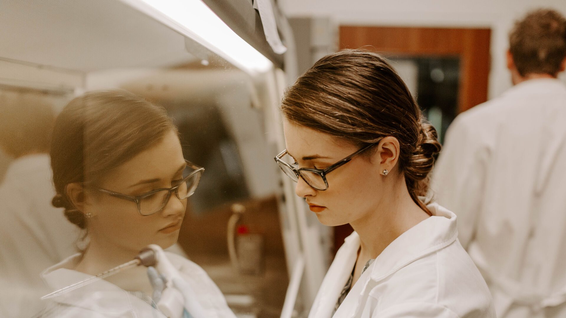 Student working in lab