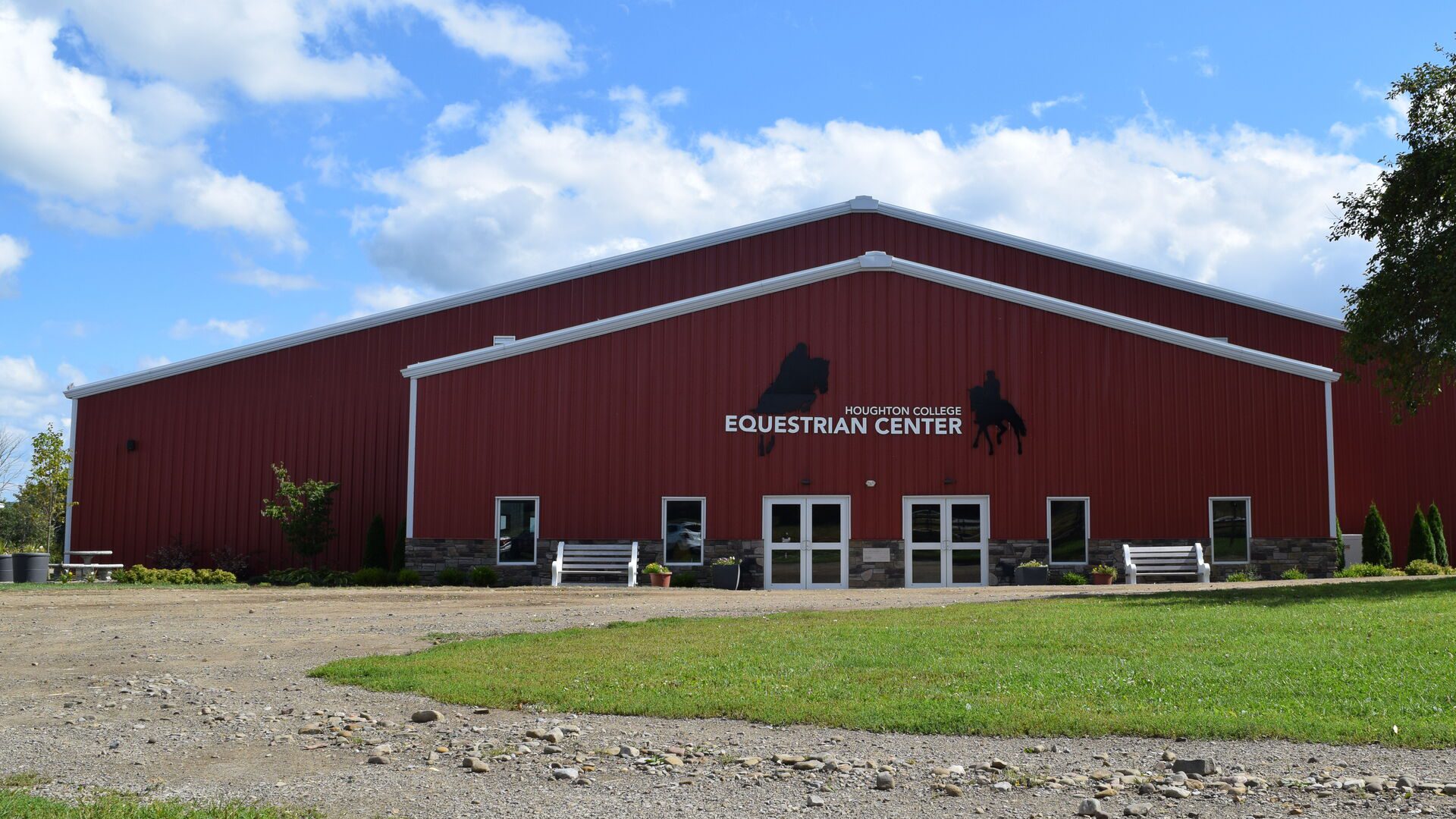 Front of the Houghton's Equestrian Center.