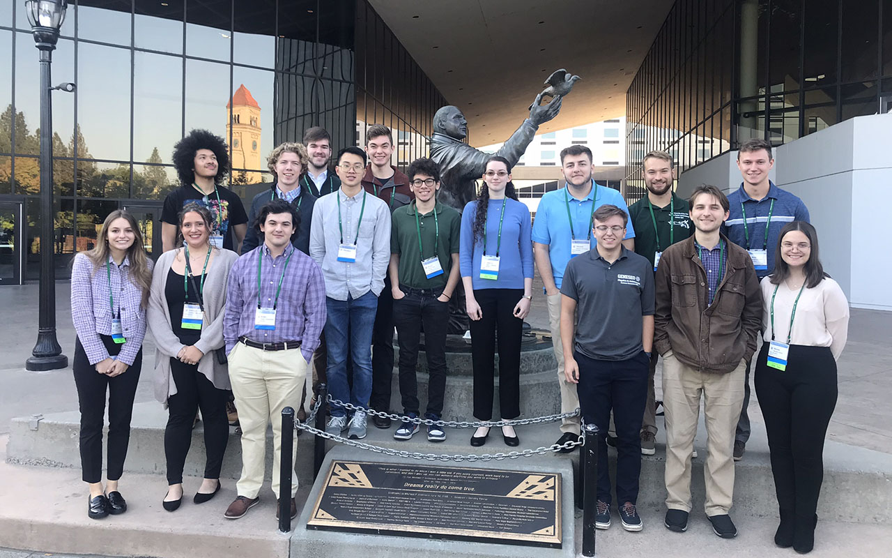 Group of students at the plasma physics conference