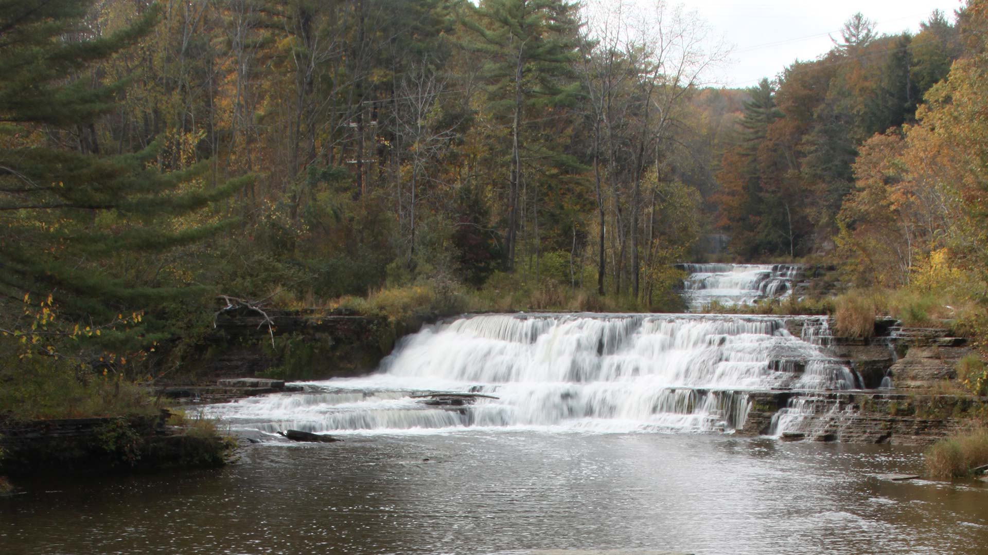 View of Wiscoy Falls, part of the Genesee River Valley in New York.