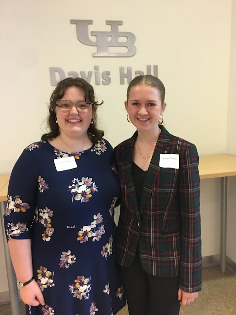 Two Houghton students standing together at psychology conference.
