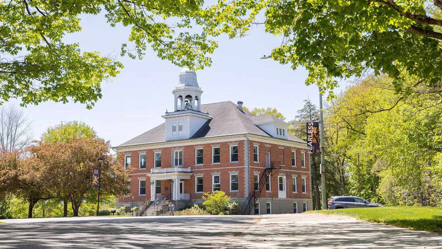 Fancher Hall in the summer at Houghton University.