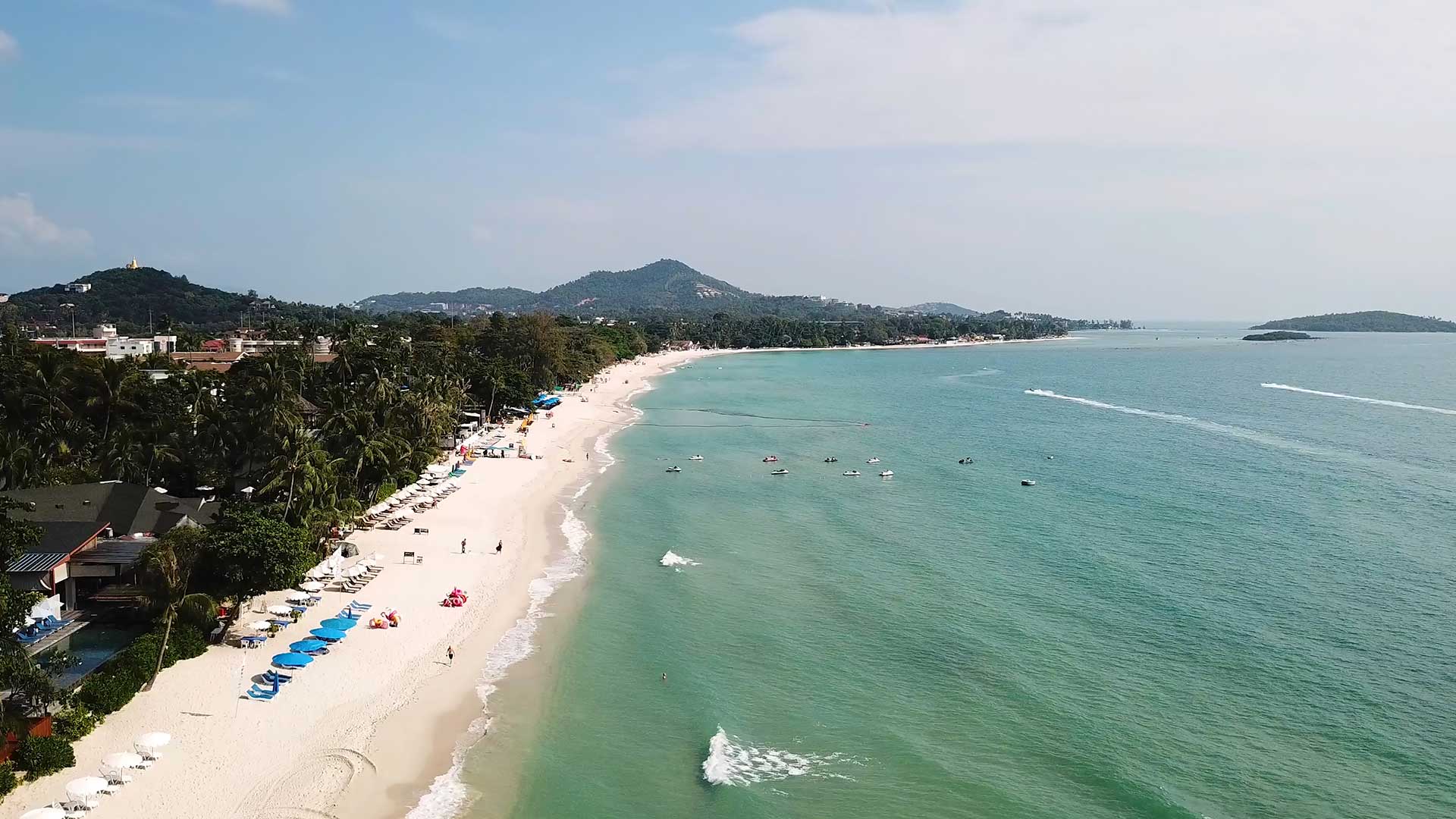 Aerial view of paradise beach in Puerto Rico.