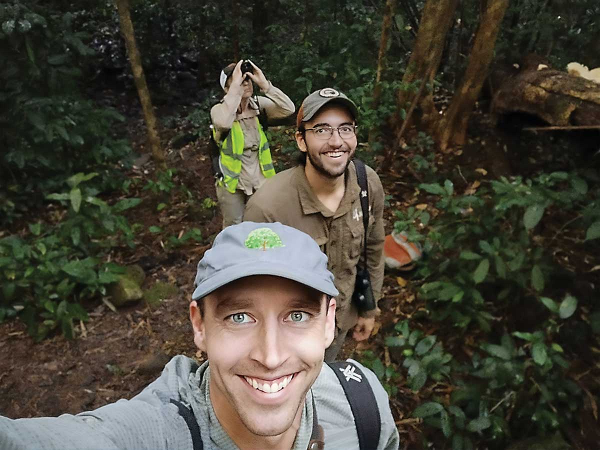 Houghton professor Eli Knapp and Kyle Burrichter in Cambodian jungle.