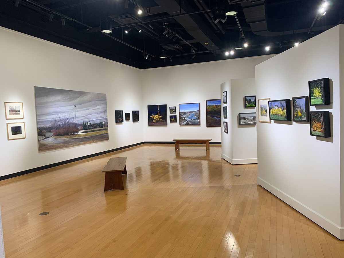 Gallery view of art professor John Rhett's 2023 Exhibition.