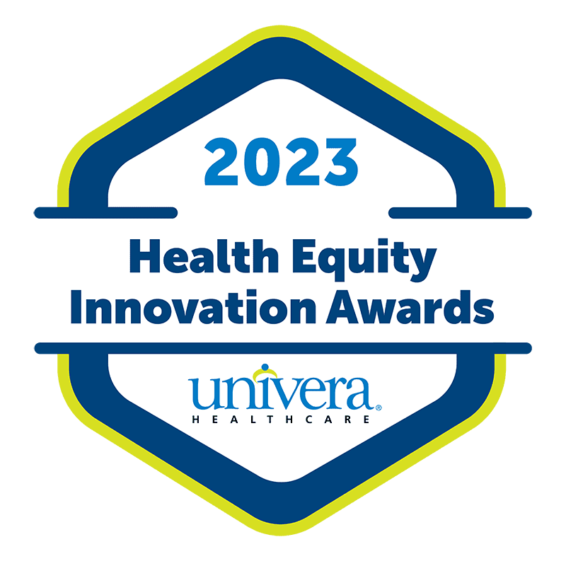 Graphic badge, 2023 Health Equity Innovation Awards, Univera Healthcare.