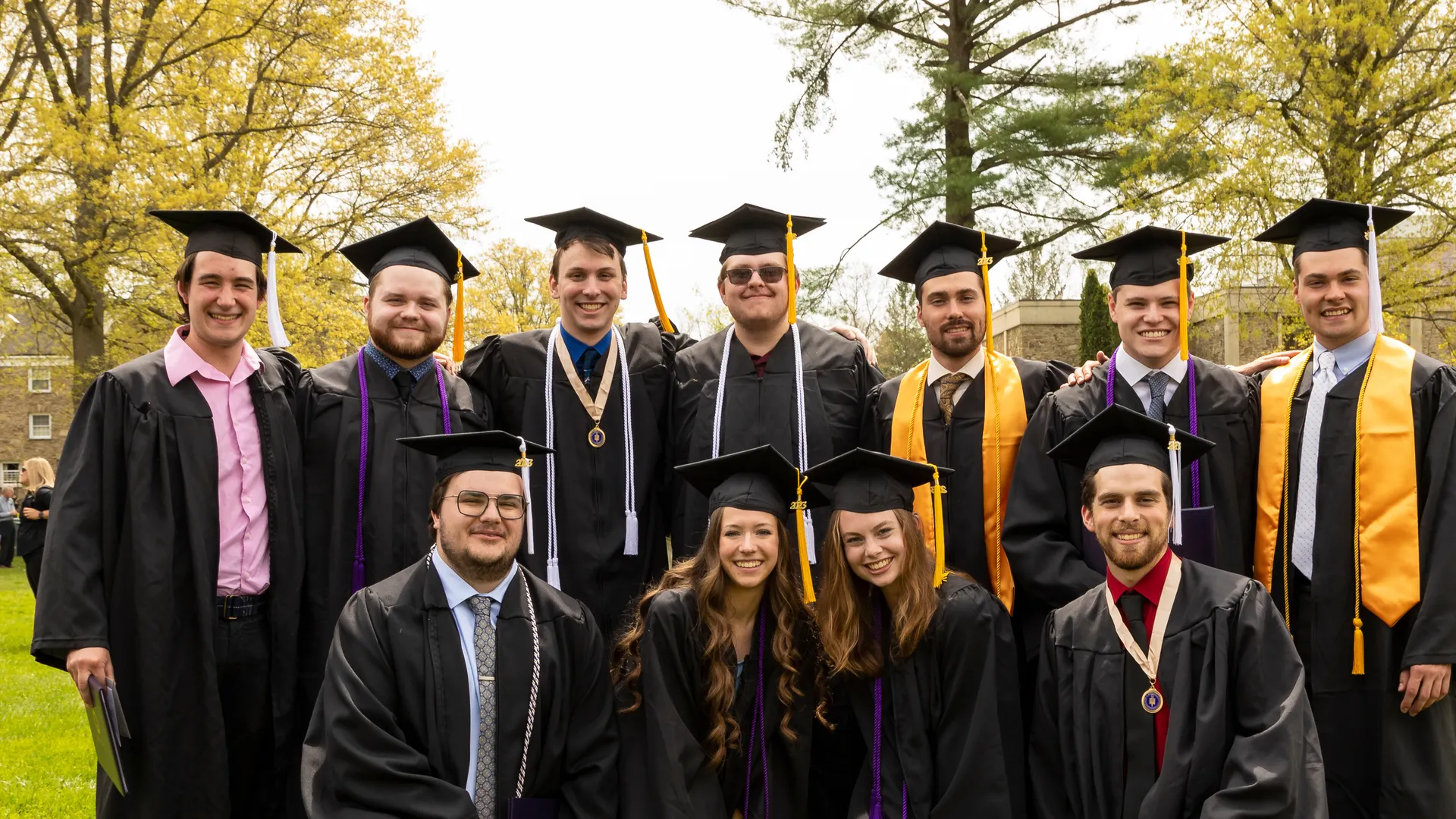 Group of Houghton graduates at commencement.
