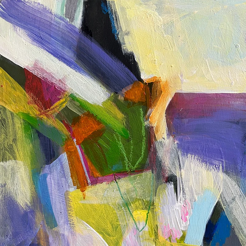 Abstract painting by Houghton art professor Ted Murphy.