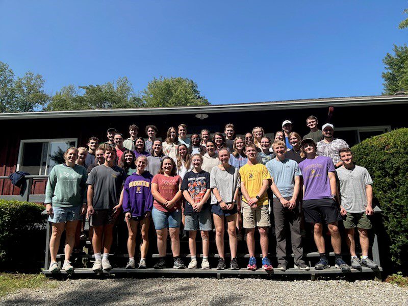 Houghton residence life staff and RAs standing for group photo.