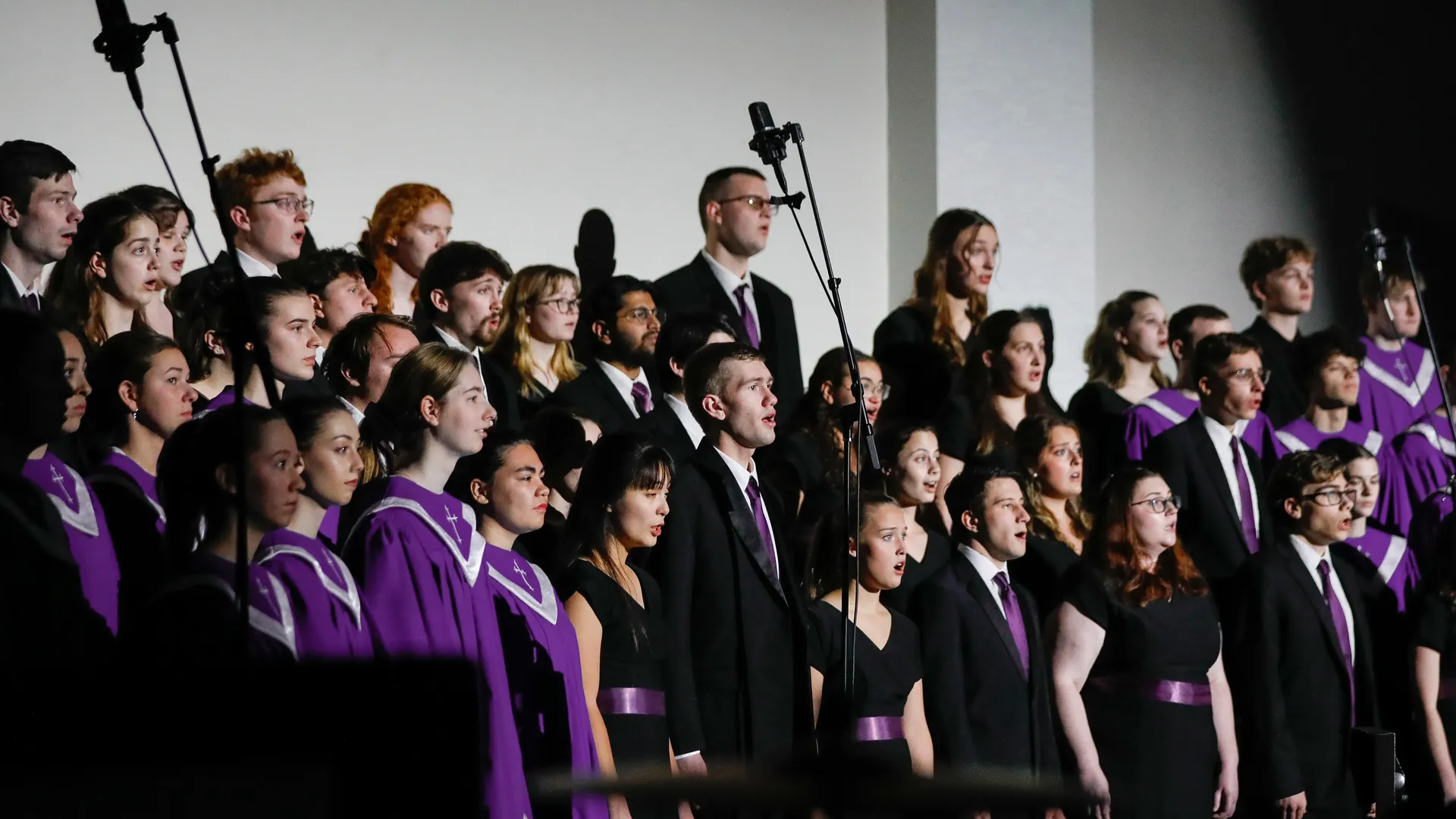 Houghton University Music Choir on stage in the chapel