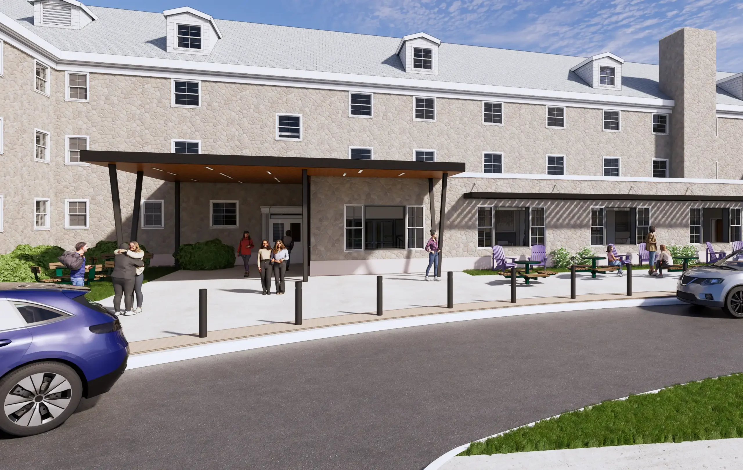 Rendered image of Houghton University East Hall