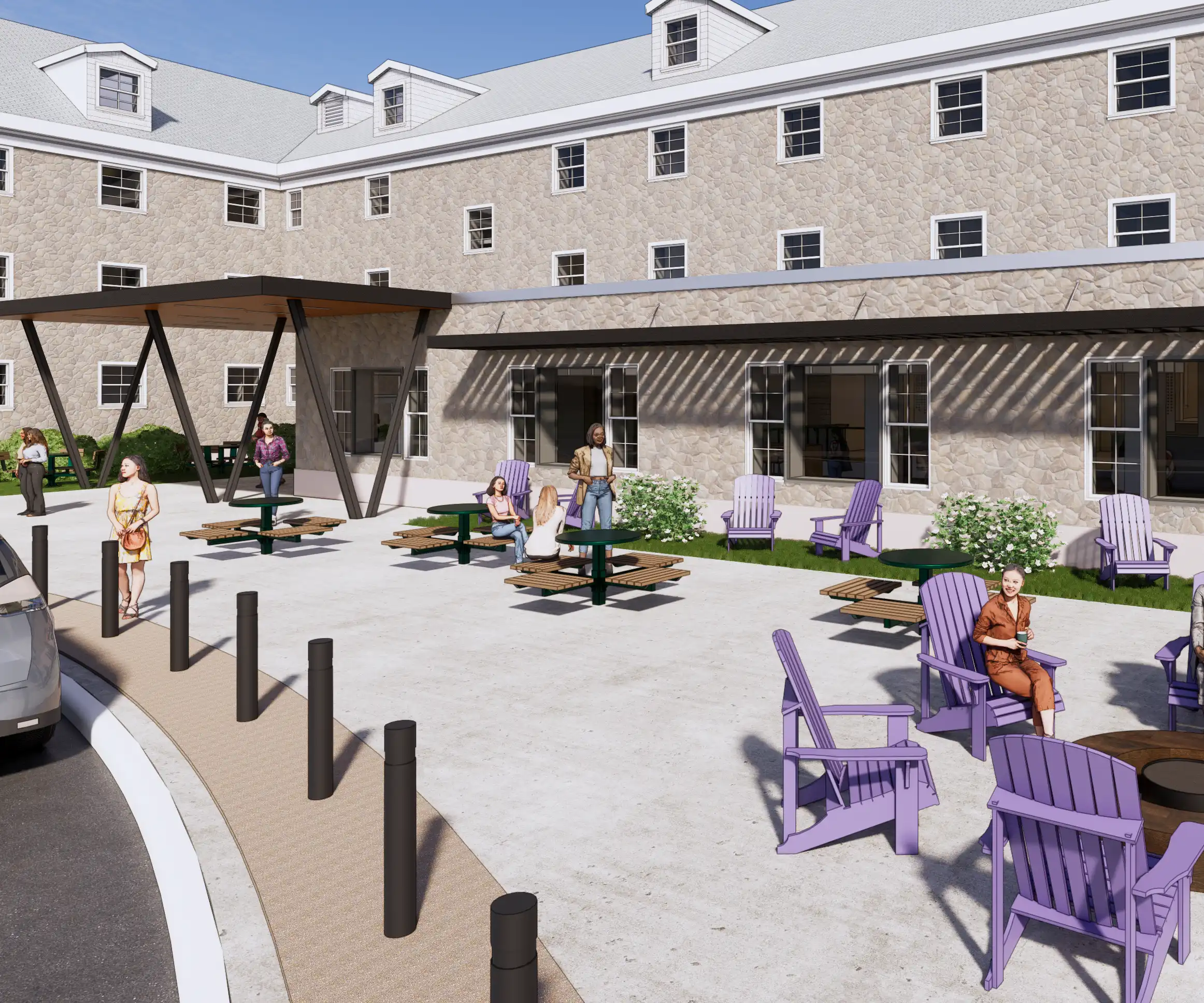 Rendered image of Houghton University East Hall