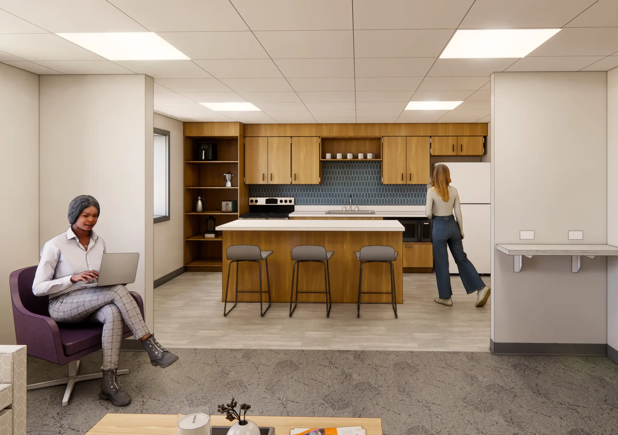 Rendered image of Houghton University East Hall