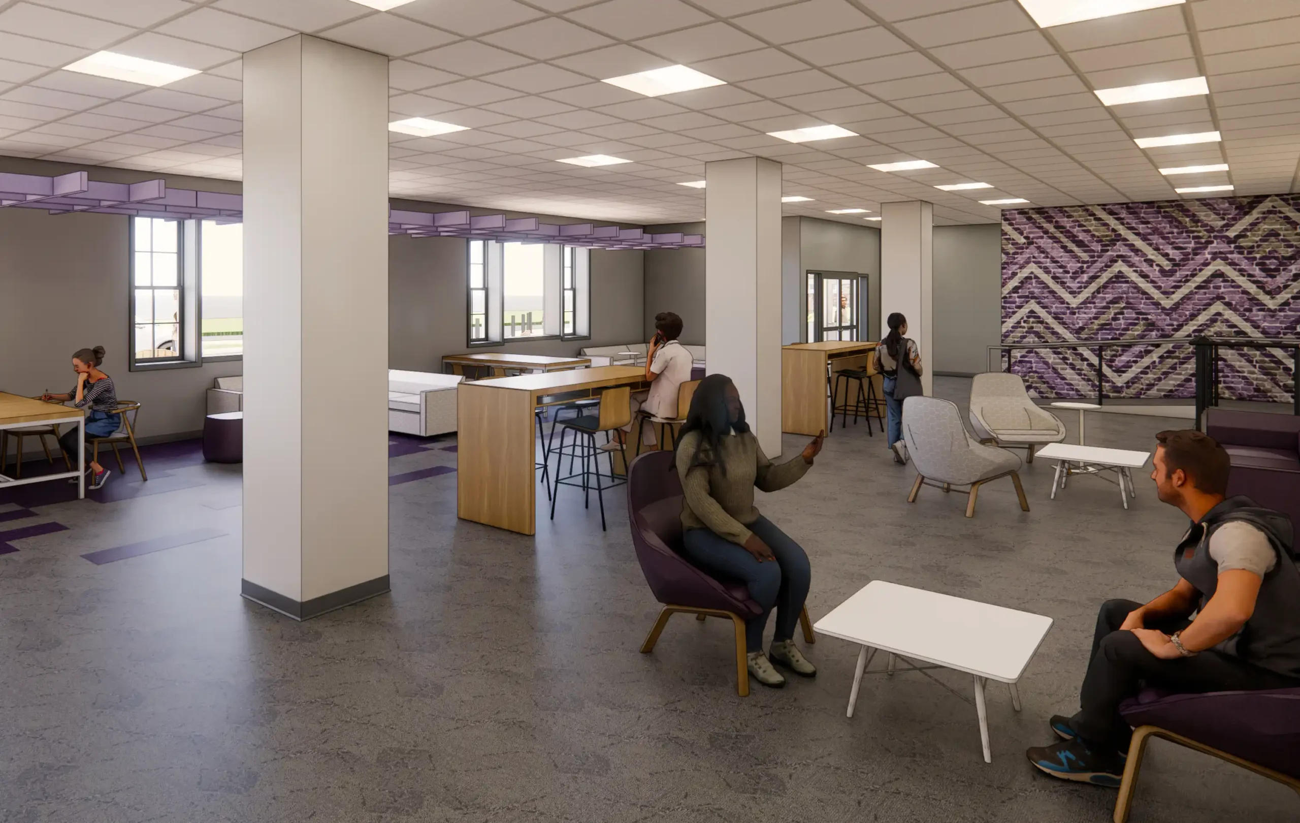 Rendered image of Houghton University East Hall