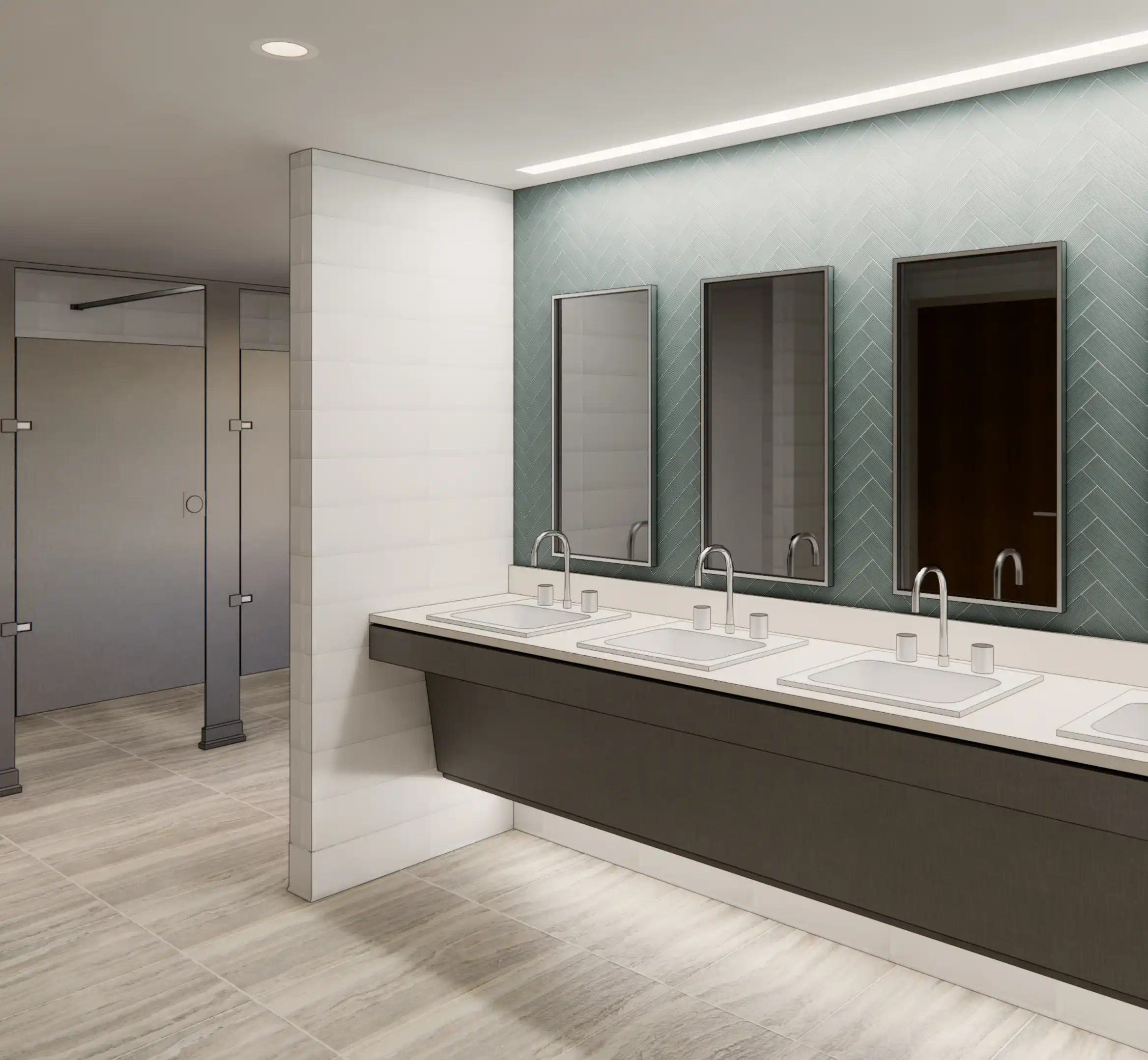 Rendered image of Houghton University East Hall