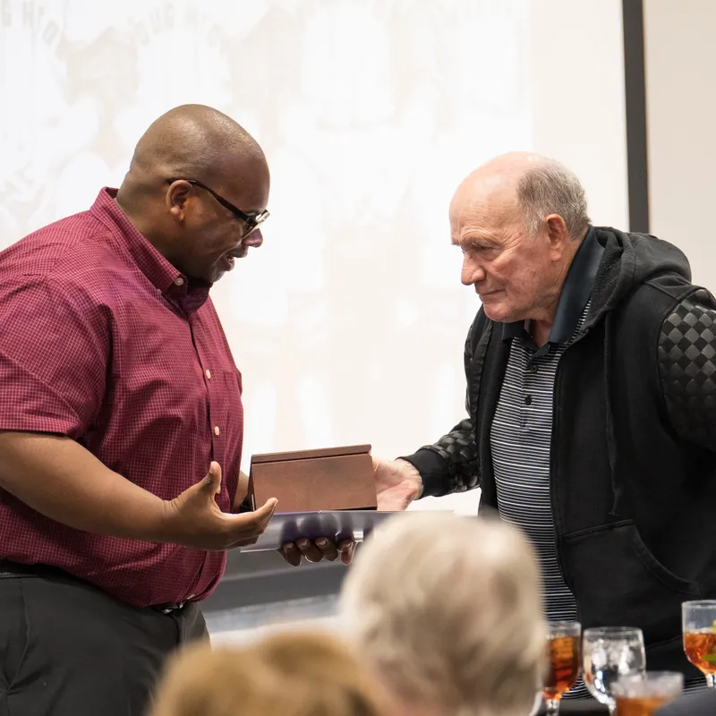 Bud Tysinger and President Lewis