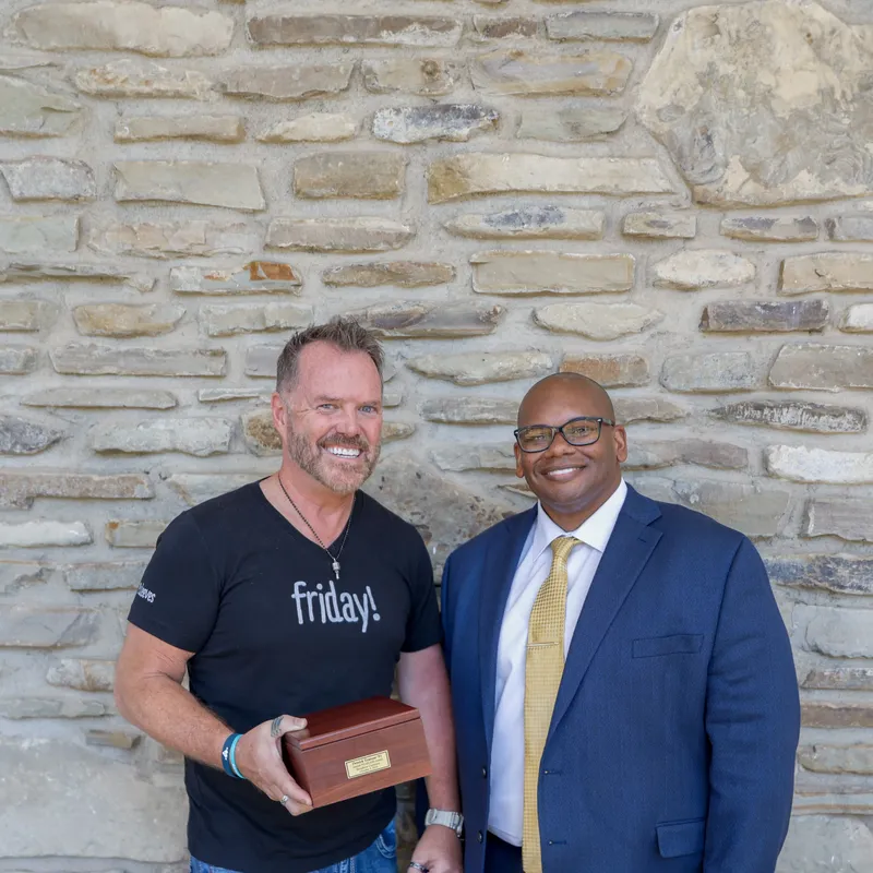 Derrick Tennant and President Lewis