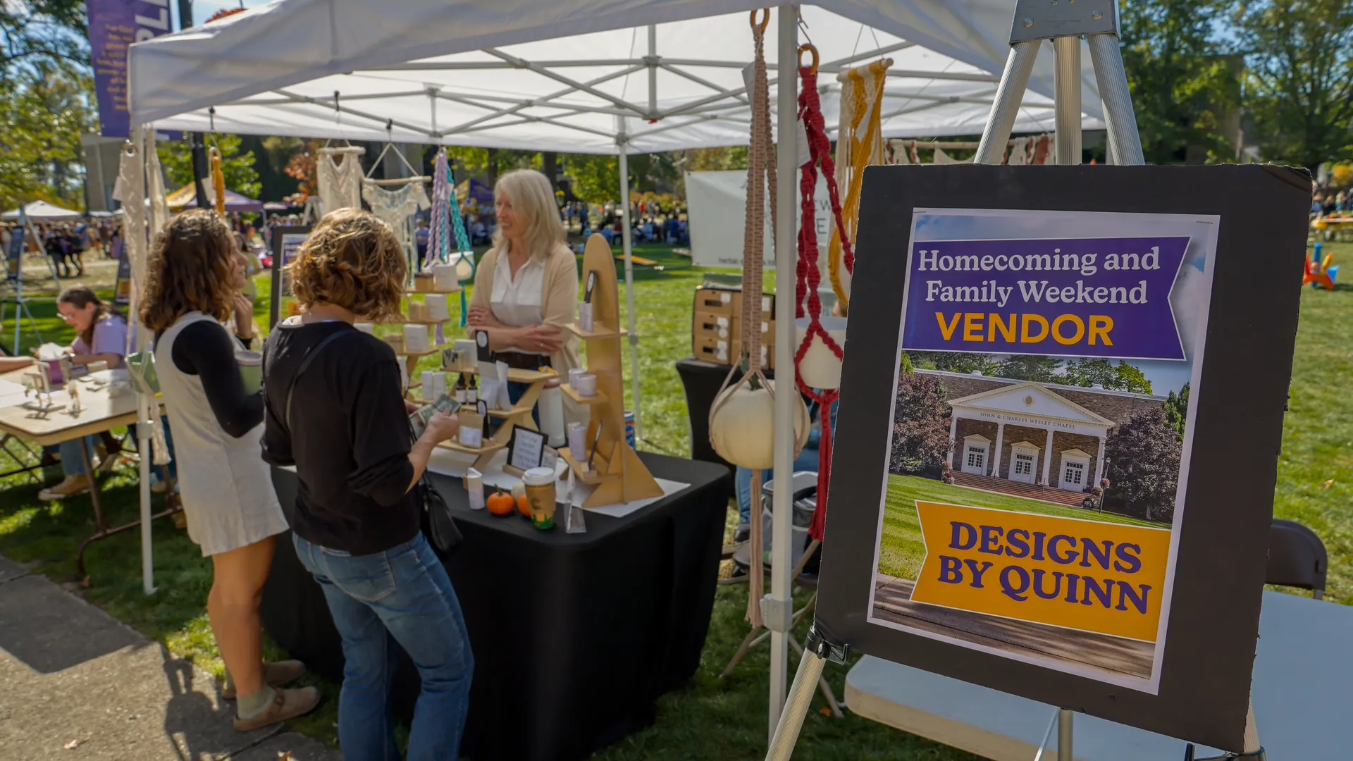 homecoming vendor out on the quad