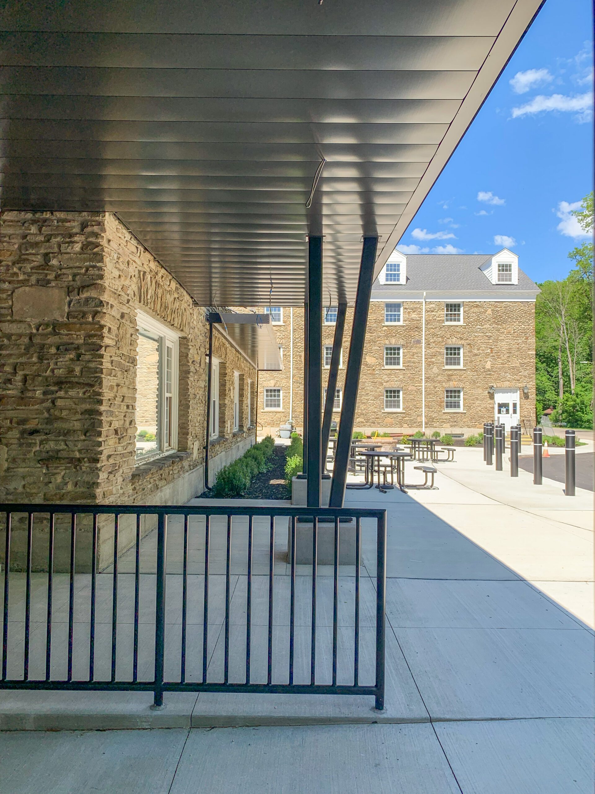 A photo of sastic courtyard